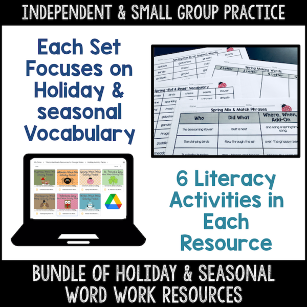 Holiday Word Work & Literacy Activity Bundle | Print & Digital | Google™ Slides - Image 2