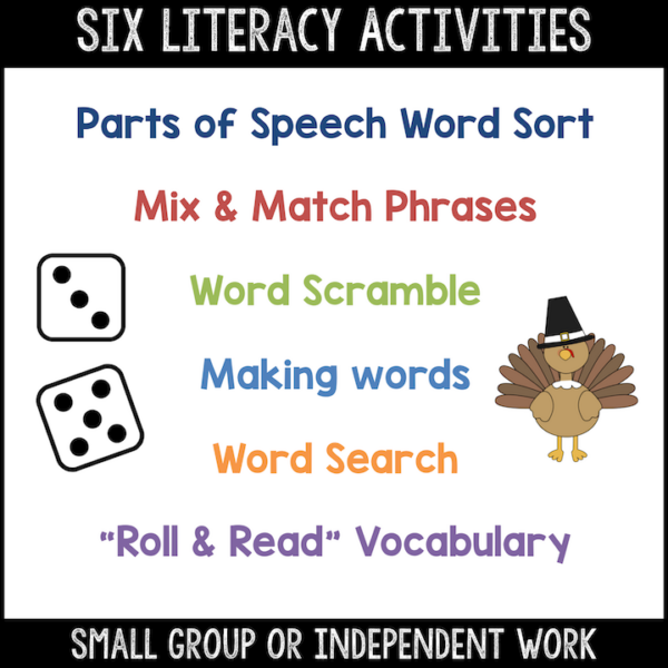 Thanksgiving Word Work & Literacy Activities | Print & Digital | Google™ Slides - Image 4