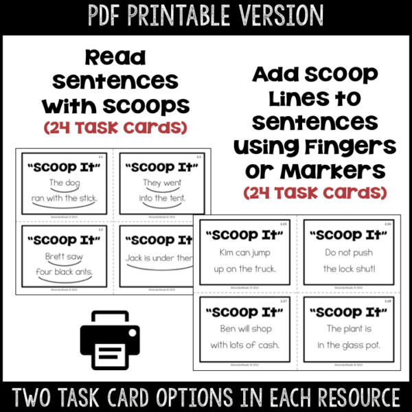 "Scoop It" Fluency Task Cards - Set 2- Printable and Google™ Classroom | Digital - Image 3