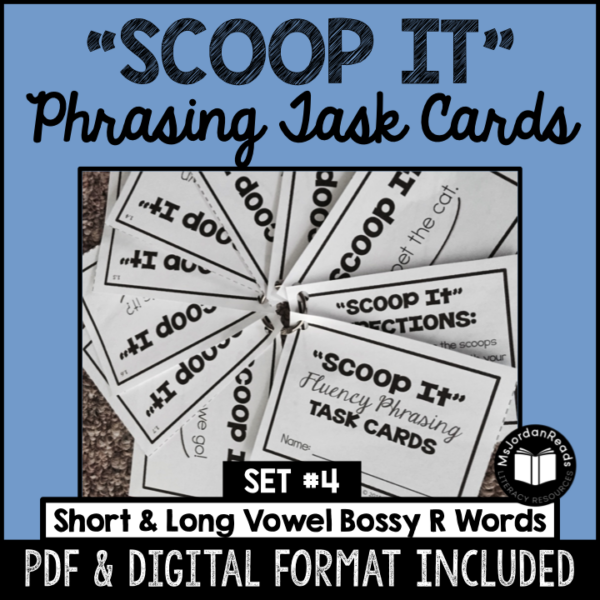 "Scoop It" Fluency Task Cards - Set 4 - Printable and Google™ Classroom | Digital