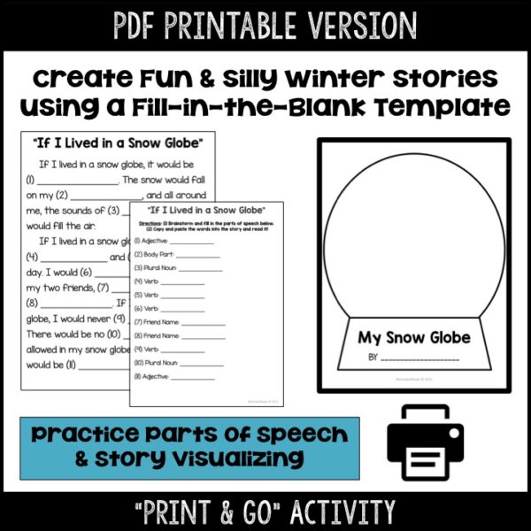 "If I Lived in a Snow Globe" Writing Activity | Google™ Slides | Print & Digital - Image 2