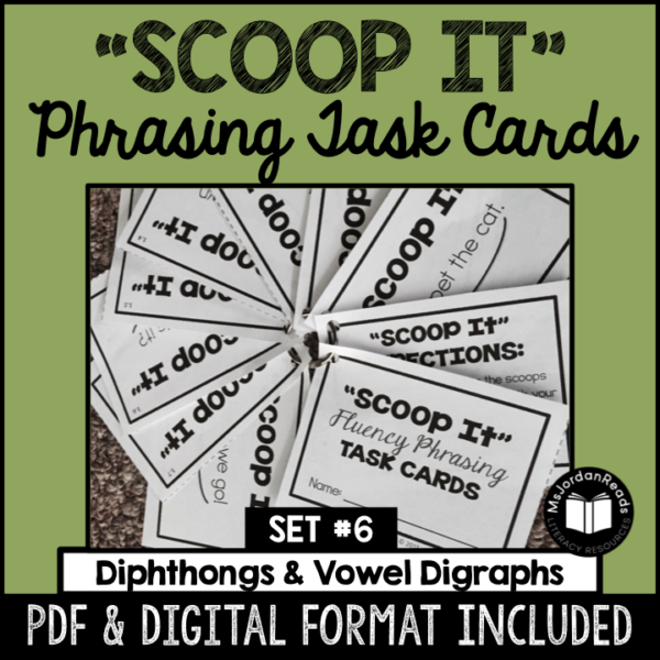 "Scoop It" Fluency Task Cards - Set 6 - Printable and  Google™ Classroom | Digital