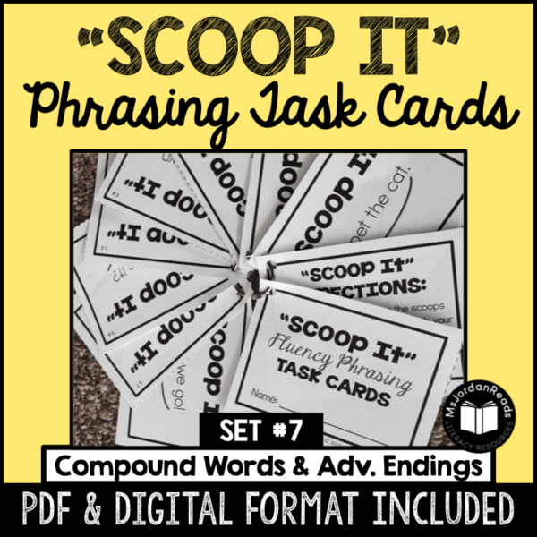 "Scoop It" Fluency Task Cards - Set 7 - Printable and  Google™ Classroom | Digital