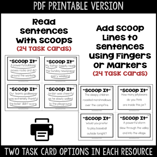 "Scoop It" Fluency Task Cards - Set 7 - Printable and  Google™ Classroom | Digital - Image 3