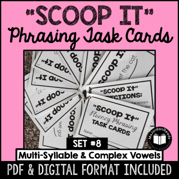 "Scoop It" Fluency Task Cards - Set 8 - Printable and Google™ Classroom | Digital