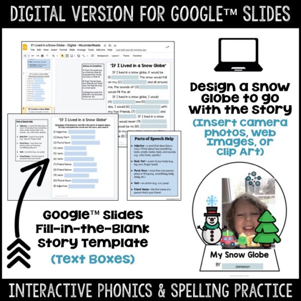 "If I Lived in a Snow Globe" Writing Activity | Google™ Slides | Print & Digital - Image 3