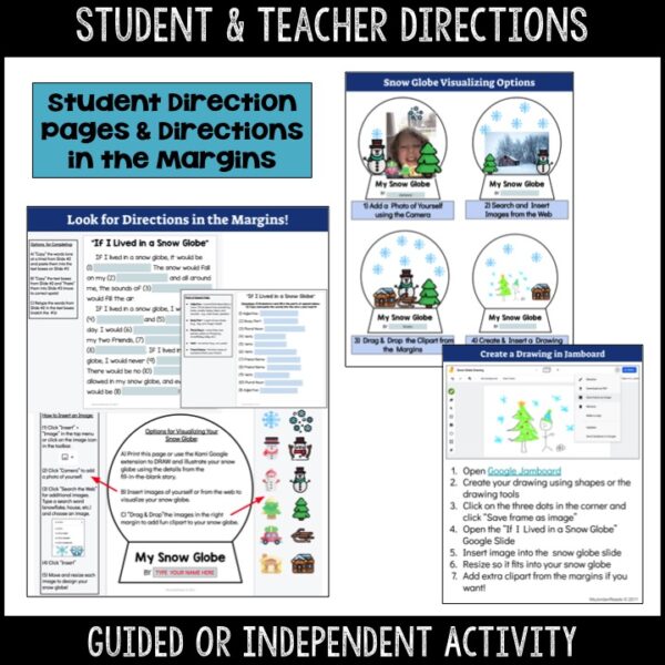 "If I Lived in a Snow Globe" Writing Activity | Google™ Slides | Print & Digital - Image 4