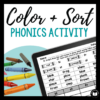 Phonics Color & Sort Word Work Activity | Google™ Slides | Print ...