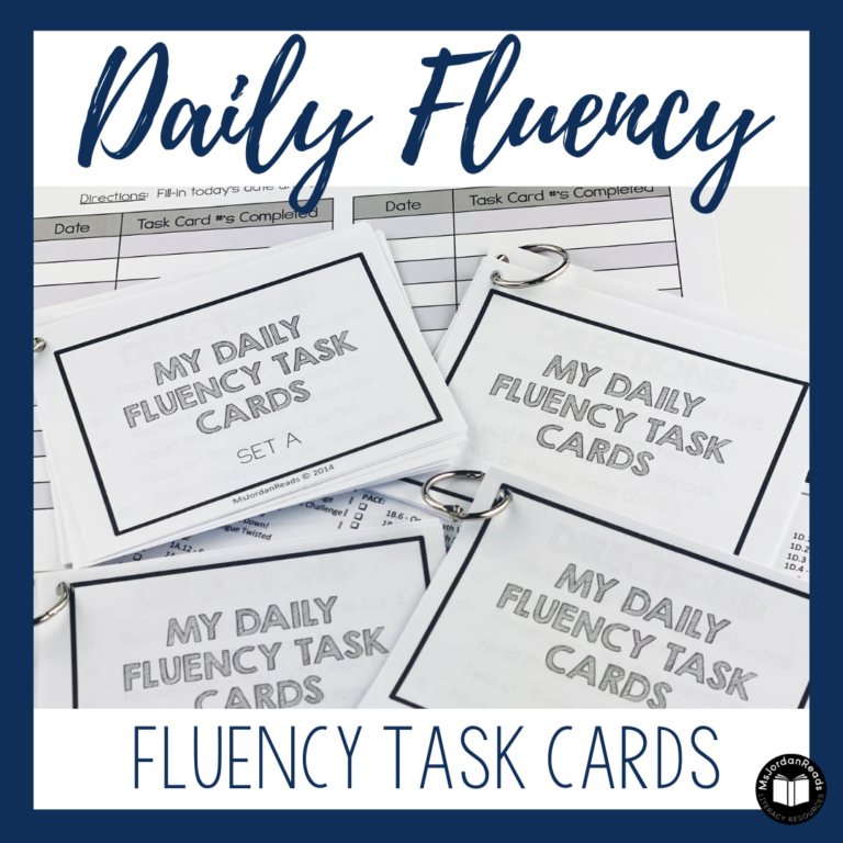 How to Use Daily Fluency Task Cards to Reinforce Fluency Skills