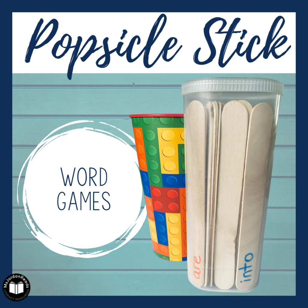 Word Games - Popsicle Sticks for Small Group Reading