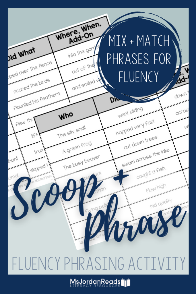 Scoop and Phrase Fluency Activity