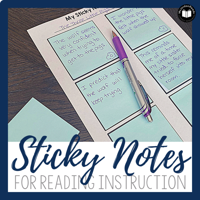 Sticky Notes for Reading Instruction