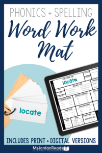 phonics spelling word work mat