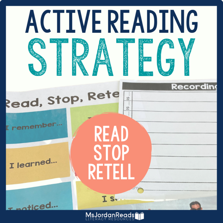 Read Stop Retell Strategy for Comprehension