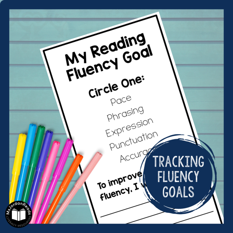 How To Track Weekly Reading Fluency Goals with Fluency Bookmarks