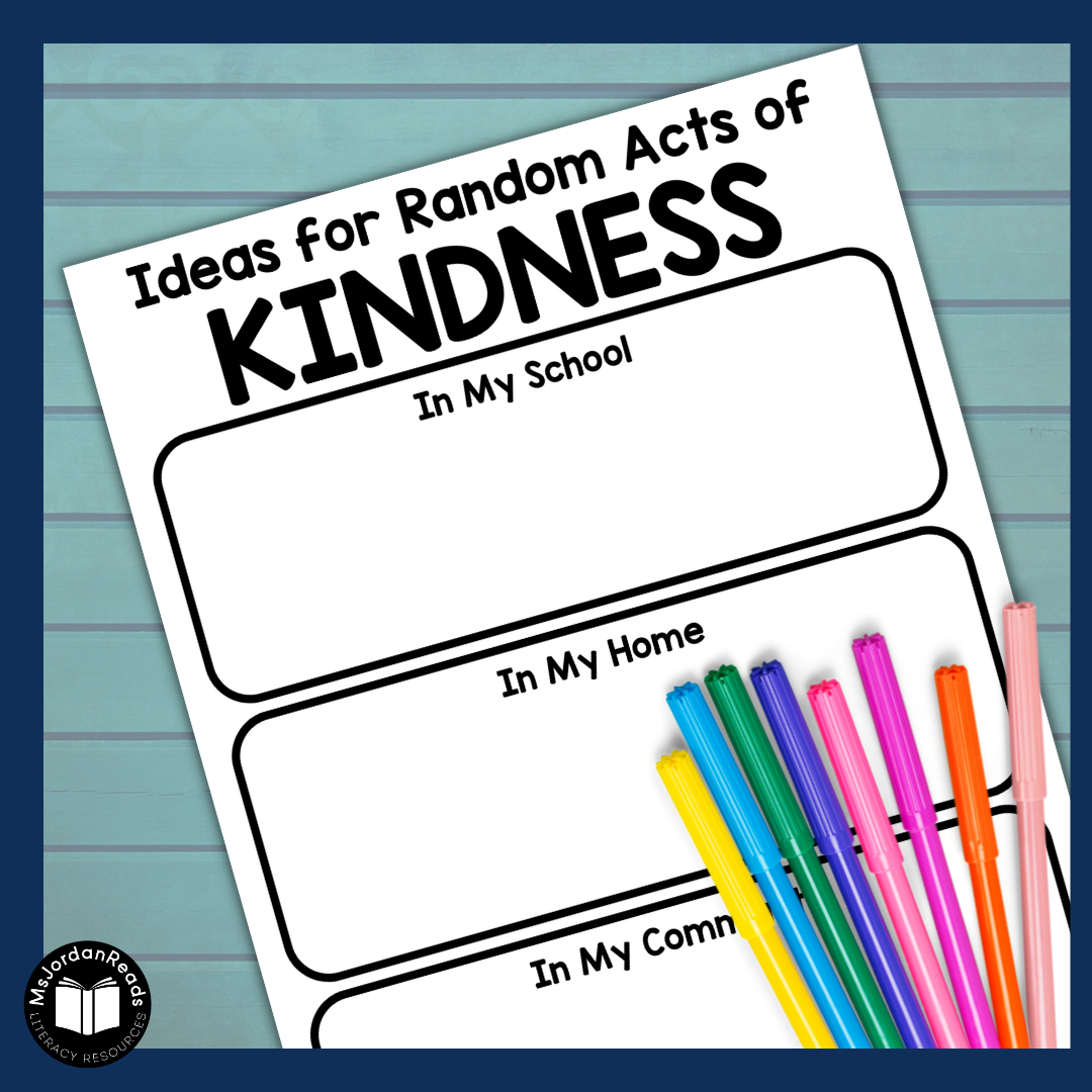 Kindness Brainstorming Page _MsJordanReads - MsJordanReads