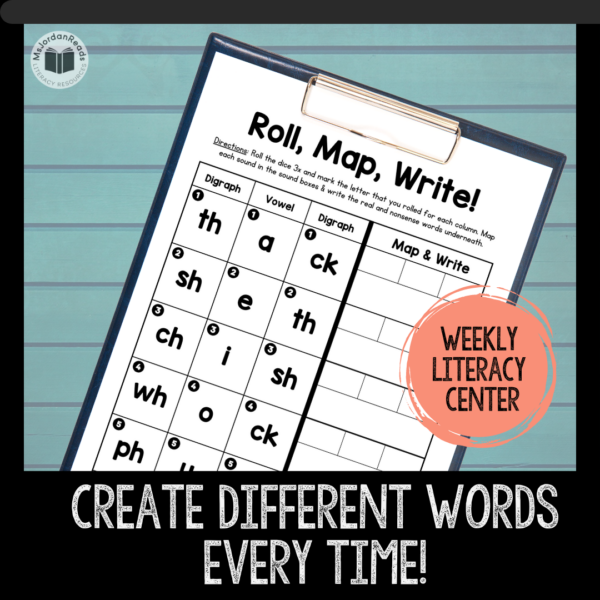 Short Vowel Word Mapping || Roll, Map, Write - Set 1 - Image 4